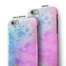 Mixed Pink 4423 Absorbed Watercolor Texture iPhone 6/6s or 6/6s Plus 2-Piece Hybrid INK-Fuzed Case