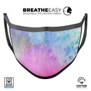 Mixed Pink 4423 Absorbed Watercolor Texture - Made in USA Mouth Cover Unisex Anti-Dust Cotton Blend Reusable & Washable Face Mask with Adjustable Sizing for Adult or Child