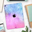 Mixed Pink 4423 Absorbed Watercolor Texture - Full Body Skin Decal for the Apple iPad Pro 12.9", 11", 10.5", 9.7", Air or Mini (All Models Available)