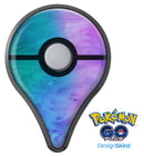 Mixed Pink Blue 3 Absorbed Watercolor Texture Pokémon GO Plus Vinyl Protective Decal Skin Kit