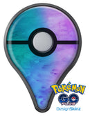 Mixed Pink Blue 3 Absorbed Watercolor Texture Pokémon GO Plus Vinyl Protective Decal Skin Kit
