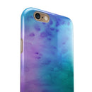 Mixed Pink Blue 3 Absorbed Watercolor Texture iPhone 6/6s or 6/6s Plus 2-Piece Hybrid INK-Fuzed Case