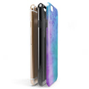 Mixed Pink Blue 3 Absorbed Watercolor Texture iPhone 6/6s or 6/6s Plus 2-Piece Hybrid INK-Fuzed Case