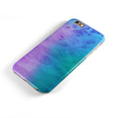 Mixed Pink Blue 3 Absorbed Watercolor Texture iPhone 6/6s or 6/6s Plus 2-Piece Hybrid INK-Fuzed Case