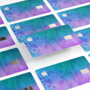 Mixed Pink Blue 3 Absorbed Watercolor Texture - Premium Protective Decal Skin-Kit for the Apple Credit Card