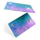 Mixed Pink Blue 3 Absorbed Watercolor Texture - Premium Protective Decal Skin-Kit for the Apple Credit Card
