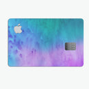 Mixed Pink Blue 3 Absorbed Watercolor Texture - Premium Protective Decal Skin-Kit for the Apple Credit Card
