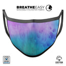 Mixed Pink Blue 3 Absorbed Watercolor Texture - Made in USA Mouth Cover Unisex Anti-Dust Cotton Blend Reusable & Washable Face Mask with Adjustable Sizing for Adult or Child