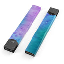 Mixed Pink Blue 3 Absorbed Watercolor Texture - Premium Decal Protective Skin-Wrap Sticker compatible with the Juul Labs vaping device