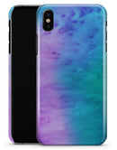 Mixed Pink Blue 3 Absorbed Watercolor Texture - iPhone X Clipit Case