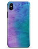 Mixed Pink Blue 3 Absorbed Watercolor Texture - iPhone X Clipit Case