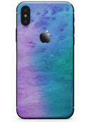 Mixed Pink Blue 3 Absorbed Watercolor Texture - iPhone X Skin-Kit