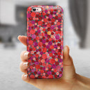 Mixed Red Watercolor Dots iPhone 6/6s or 6/6s Plus 2-Piece Hybrid INK-Fuzed Case