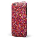 Mixed Red Watercolor Dots iPhone 6/6s or 6/6s Plus 2-Piece Hybrid INK-Fuzed Case