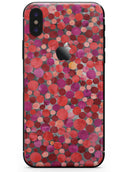 Mixed Red Watercolor Dots - iPhone X Skin-Kit