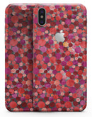 Mixed Red Watercolor Dots - iPhone X Skin-Kit