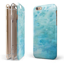 Mixed Teal 56 Absorbed Watercolor Texture iPhone 6/6s or 6/6s Plus 2-Piece Hybrid INK-Fuzed Case