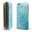 Mixed Teal 56 Absorbed Watercolor Texture iPhone 6/6s or 6/6s Plus 2-Piece Hybrid INK-Fuzed Case