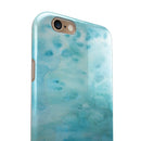 Mixed Teal 56 Absorbed Watercolor Texture iPhone 6/6s or 6/6s Plus 2-Piece Hybrid INK-Fuzed Case