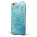 Mixed Teal 56 Absorbed Watercolor Texture iPhone 6/6s or 6/6s Plus 2-Piece Hybrid INK-Fuzed Case
