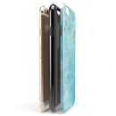 Mixed Teal 56 Absorbed Watercolor Texture iPhone 6/6s or 6/6s Plus 2-Piece Hybrid INK-Fuzed Case