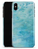 Mixed Teal 56 Absorbed Watercolor Texture - iPhone X Clipit Case