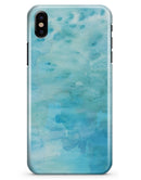 Mixed Teal 56 Absorbed Watercolor Texture - iPhone X Clipit Case