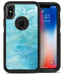 Mixed Teal 56 Absorbed Watercolor Texture - iPhone X OtterBox Case & Skin Kits
