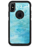Mixed Teal 56 Absorbed Watercolor Texture - iPhone X OtterBox Case & Skin Kits