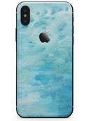 Mixed Teal 56 Absorbed Watercolor Texture - iPhone X Skin-Kit