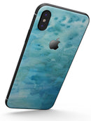Mixed Teal 56 Absorbed Watercolor Texture - iPhone X Skin-Kit