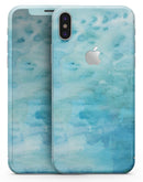 Mixed Teal 56 Absorbed Watercolor Texture - iPhone X Skin-Kit