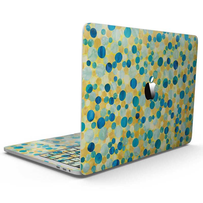 MacBook Pro with Touch Bar Skin Kit - Mixed_Yellow_and_Blue_Watercolor_Dots-MacBook_13_Touch_V9.jpg?