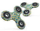 Mixed Yellow and Blue Watercolor Dots Full-Body Fidget Spinner Skin-Kit
