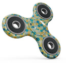 Mixed Yellow and Blue Watercolor Dots Full-Body Fidget Spinner Skin-Kit