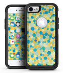 Mixed Yellow and Blue Watercolor Dots - iPhone 7 or 8 OtterBox Case & Skin Kits
