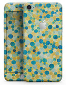 Mixed Yellow and Blue Watercolor Dots - Skin-kit for the iPhone 8 or 8 Plus