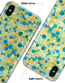 Mixed Yellow and Blue Watercolor Dots - iPhone X Clipit Case