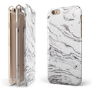 Mixtured BW Textured Marble iPhone 6/6s or 6/6s Plus 2-Piece Hybrid INK-Fuzed Case
