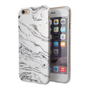 Mixtured BW Textured Marble iPhone 6/6s or 6/6s Plus 2-Piece Hybrid INK-Fuzed Case