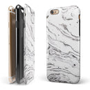 Mixtured BW Textured Marble iPhone 6/6s or 6/6s Plus 2-Piece Hybrid INK-Fuzed Case
