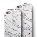 Mixtured BW Textured Marble iPhone 6/6s or 6/6s Plus 2-Piece Hybrid INK-Fuzed Case