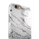 Mixtured BW Textured Marble iPhone 6/6s or 6/6s Plus 2-Piece Hybrid INK-Fuzed Case