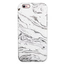 Mixtured BW Textured Marble iPhone 6/6s or 6/6s Plus 2-Piece Hybrid INK-Fuzed Case