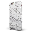 Mixtured BW Textured Marble iPhone 6/6s or 6/6s Plus 2-Piece Hybrid INK-Fuzed Case