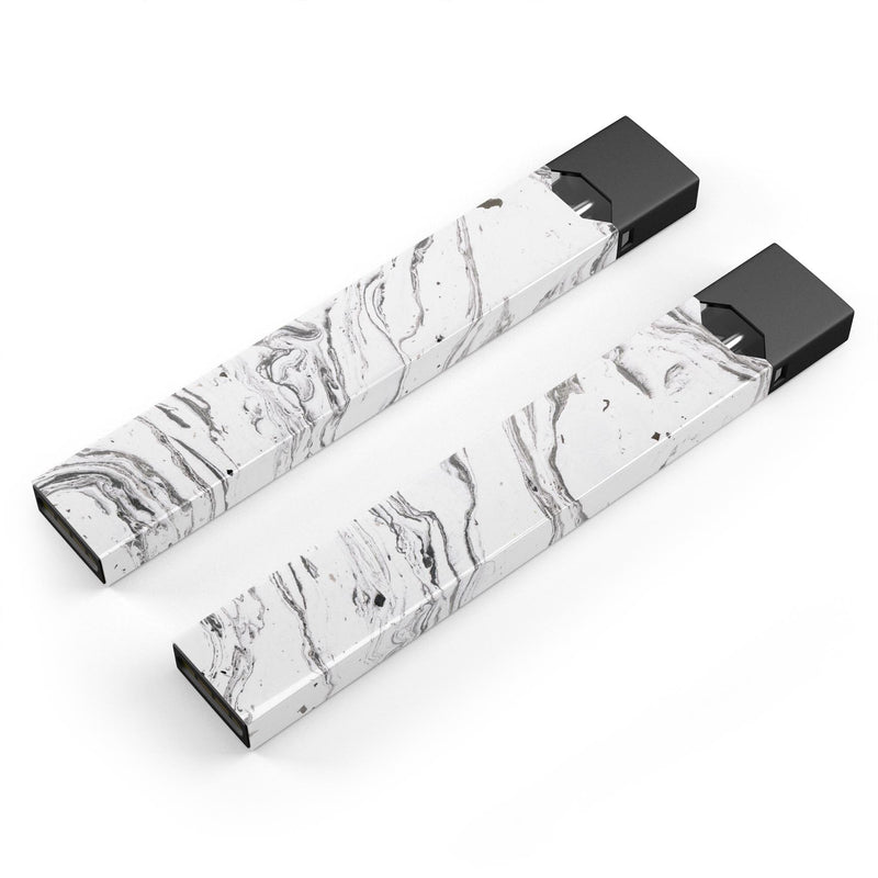 Mixtured BW Textured Marble - Premium Decal Protective Skin-Wrap Sticker compatible with the Juul Labs vaping device