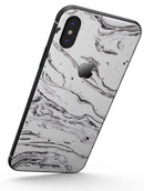 Mixtured BW Textured Marble - iPhone X Skin-Kit