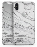 Mixtured BW Textured Marble - iPhone X Skin-Kit