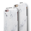 Mixtured Blue 31 Textured Marble iPhone 6/6s or 6/6s Plus 2-Piece Hybrid INK-Fuzed Case