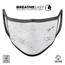 Mixtured Blue 31 Textured Marble - Made in USA Mouth Cover Unisex Anti-Dust Cotton Blend Reusable & Washable Face Mask with Adjustable Sizing for Adult or Child